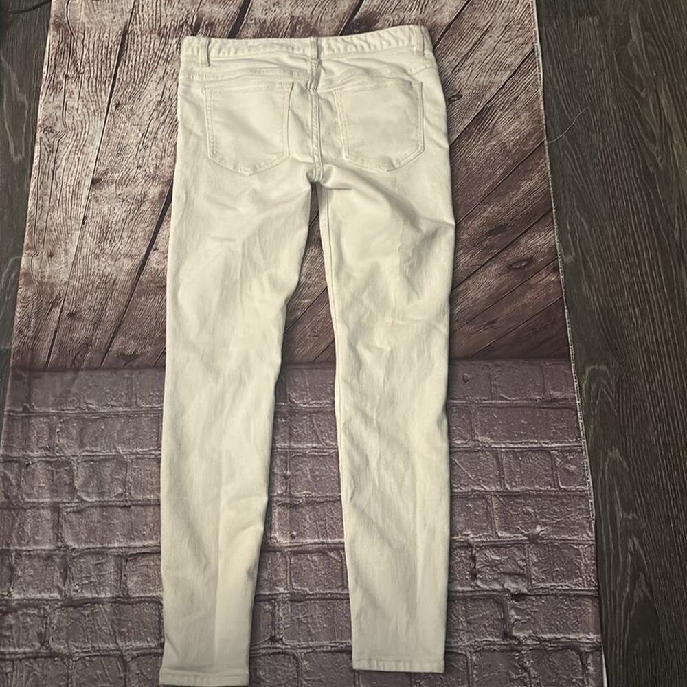 Free People White Skinny Denim Jeans Casual 27 Classic Boho Festival Costal - Picture 4 of 8